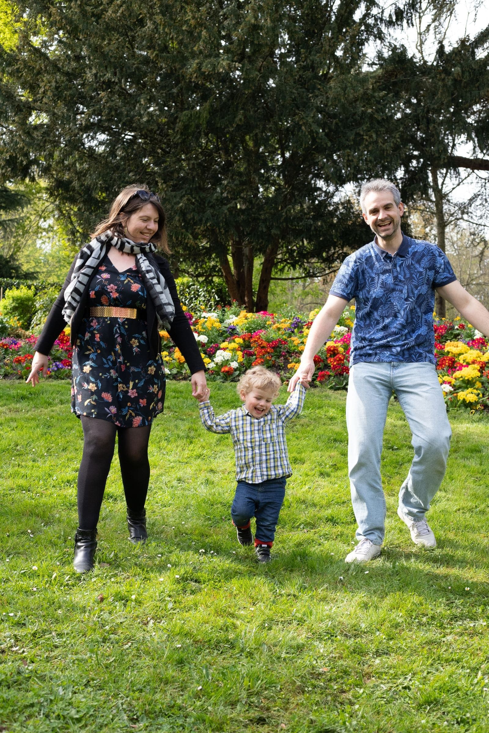 Famille en extérieur